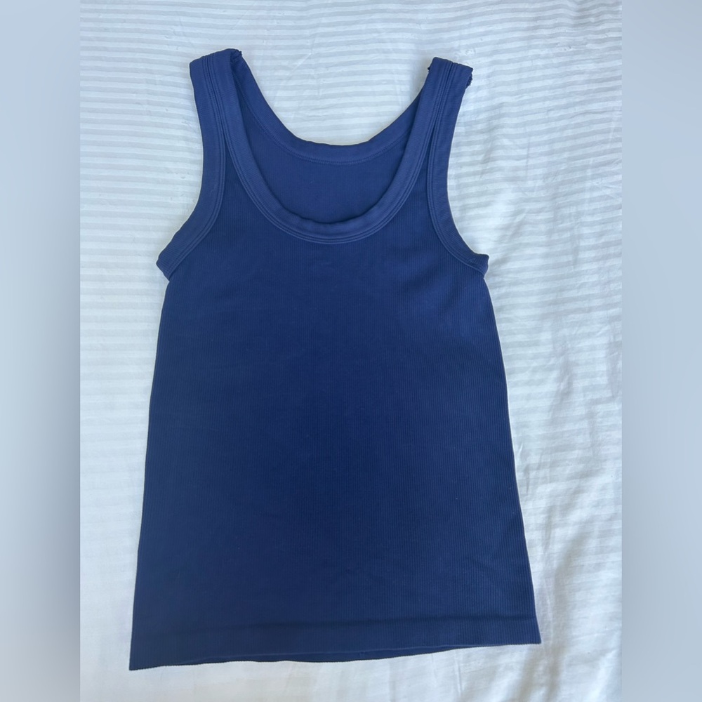 Blue Sleeveless Tank Top